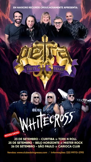 Petra & Whitecross - Turnê lendária no Brasil 2026